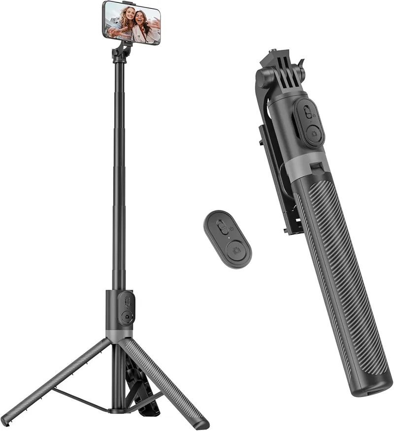 RISEOFLE Z17 Tripod & Selfie Stick 180 cm (71") – Black